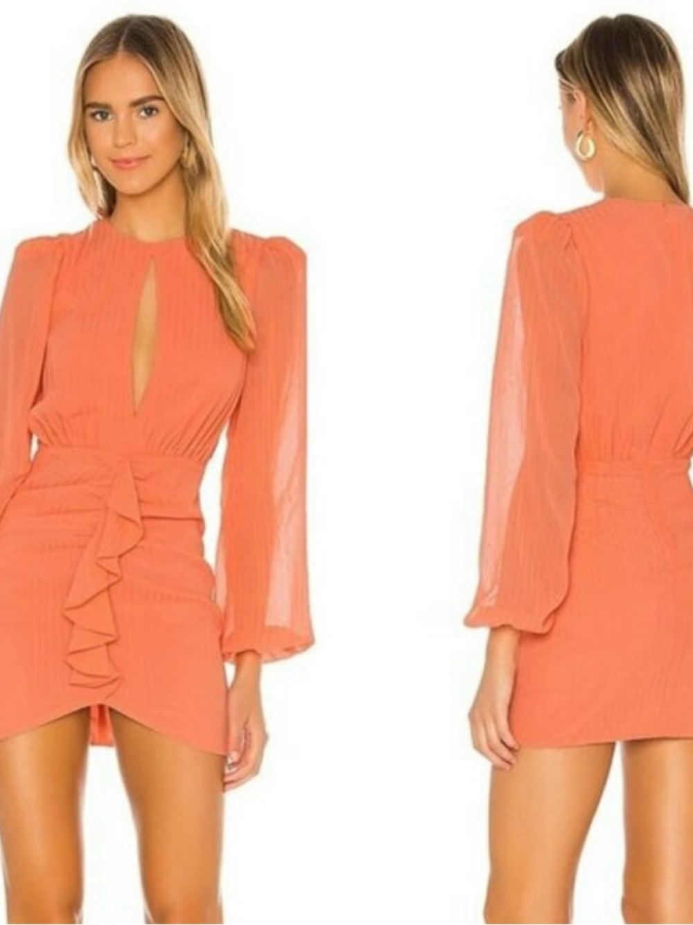 NEW. NBD Arijana Mini Dress - Coral